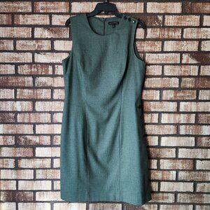 Ladies Banana Republic Green Knee Length Sleeveless Sheath Dress size 14